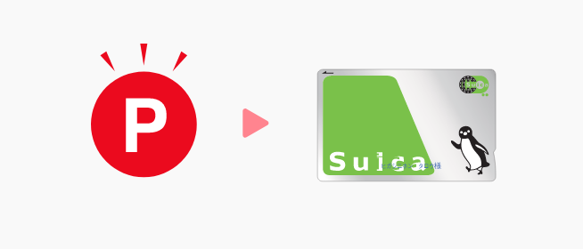 ポイントをSuicaへ入金(チャージ)ができる