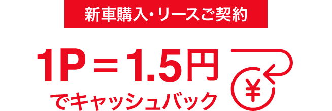 新車のご購入・リースのご契約 ポイント還元率