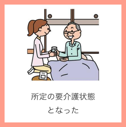 所定の要介護状態となった